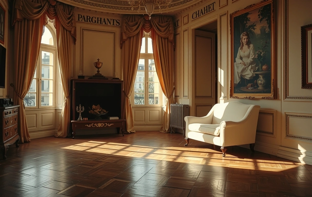 Intérieur d'un salon parisien épuré